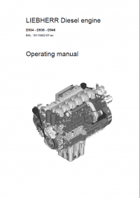 repair manual LIEBHERR Diesel engine D934-D936-D946 Operating manual PDF