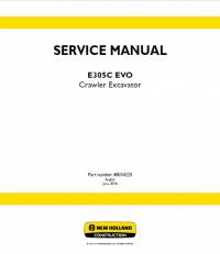 repair manual New Holland Crawler Excavator E305C EVO Service Manual PDF
