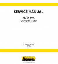 repair manual New Holland Crawler Excavator E265C EVO Service Manual PDF