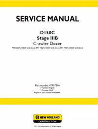 repair manual New Holland Crawler Dozer D150C Stage IIIB Service Manual PDF
