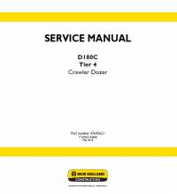 repair manual New Holland Crawler Dozer D180C Tier 4 Service Manual PDF