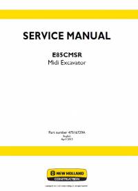 repair manual New Holland Midi Excavator E85CMSR Service Manual PDF