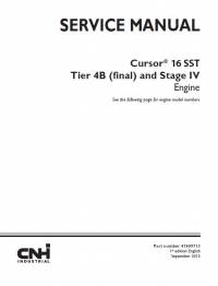 repair manual New Holland Engine Cursor 16 SST Tier 4B (final) and Stage IV Service Manual PDF