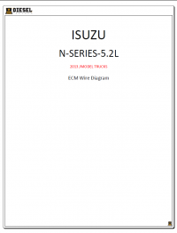 Diagnostic Software Isuzu N-Series-5.2L 2013 Model Truck ECM Wire Diagram PDF