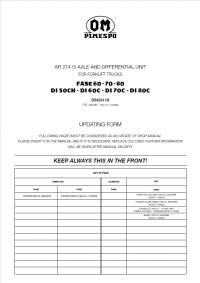 repair manual OM Pimespo FASE60-70-80, DI50CH-DI, 60C-DI, 70C-DI 80C Operation, Maintenance and Repair Manual PDF