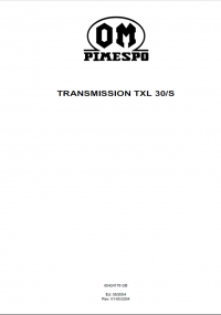 repair manual OM Pimespo Transmission TXL 30/S Service Manual PDF