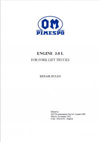repair manual OM Pimespo ENGINE 3.0 L for Forklift Truck Repair Manual PDF