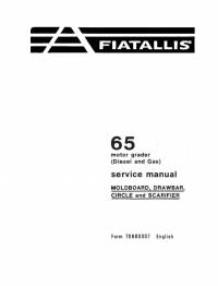 repair manual FiatAllis Motor Grader (Diesel & Gas) 65 Service Manual PDF
