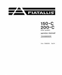 repair manual FiatAllis Motor Graders 150-C, 200-C Service Manual PDF
