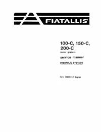 repair manual FiatAllis Motor Graders 100-C, 150-C, 200-C Service Manual PDF