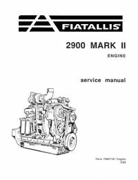 repair manual FiatAllis Engine 2900 Mark II Service Manual PDF