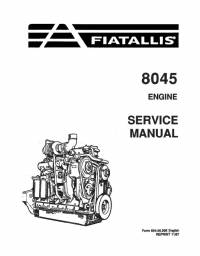 repair manual FiatAllis Engine 8045 Service Manual PDF