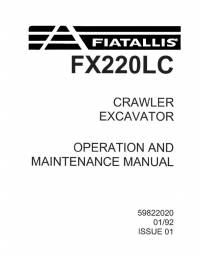 repair manual FiatAllis Crawler Excavator FX220LC Operation Maintenance Manual PDF