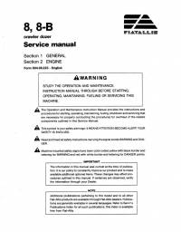 repair manual FiatAllis Crawler Dozer 8, 8-B Service Manual PDF