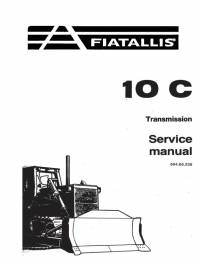 repair manual FiatAllis Crawler Dozer 10-C Transmission Service Manual PDF