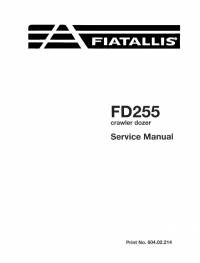 repair manual FiatAllis Crawler Dozer FD 255 Service Manual PDF