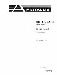 repair manual FiatAllis Crawler Tractors HD-41, 41-B Service Manual PDF