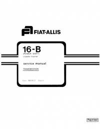 repair manual FiatAllis Crawler Tractor 16-B Transmission Service Manual PDF