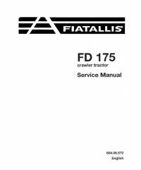 repair manual FiatAllis Crawler Tractor FD 175 Service Manual PDF