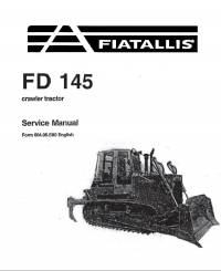 repair manual FiatAllis Crawler Tractor FD 145 Service Manual PDF