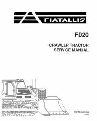 repair manual FiatAllis Crawler Tractor FD 20 Service Manual PDF