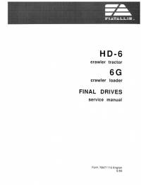 repair manual FiatAllis Crawler Tractor HD-6, Crawler Loader 6G Service Manual PDF