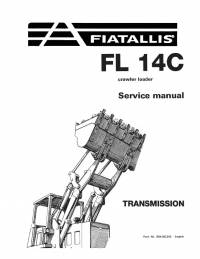 repair manual FiatAllis Crawler Loader FL 14C Transmission Service Manual PDF
