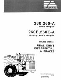 repair manual FiatAllis Tractor Scrapers 260, 260-A, 260E, 260E-A Service Manual PDF