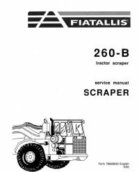 repair manual FiatAllis Tractor Scraper 260-B Service Manual PDF