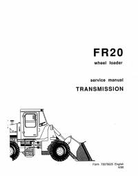 repair manual FiatAllis Wheel Loader FR20 Transmission Service Manual PDF