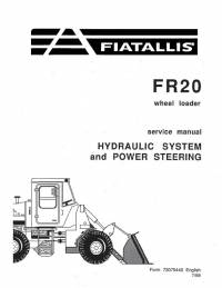 repair manual FiatAllis Wheel Loader FR20 Service Manual PDF