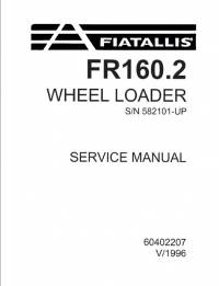 repair manual FiatAllis Wheel Loader FR 160.2 Service Manual PDF