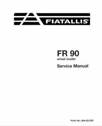 repair manual FiatAllis Wheel Loader FR 90 Service Manual PDF