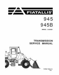 repair manual FiatAllis Wheel Loaders 945, 945B Service Manual PDF
