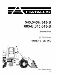 repair manual FiatAllis Wheel Loaders 545, 545H, 545B, 605B, 645, 645B Service Manual PDF
