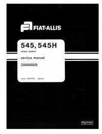 repair manual FiatAllis Wheel Loaders 545, 545H Service Manual PDF