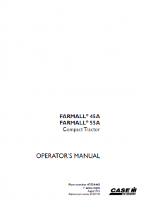repair manual Case FARMALL 45A/55A tractors pdf Operator’s manuals