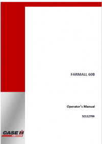 repair manual Case Farmall 60B tractor pdf Operator’s Manual