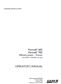 repair manual Case Farmall 65С and 75С Tractors pdf Operator’s manuals
