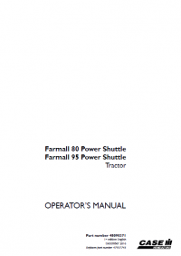 repair manual Case Farmall 80 and 95 pdf Operators manual
