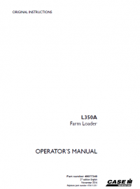 repair manual Case L340A L350A L360A Loaders PDF Operators manuals