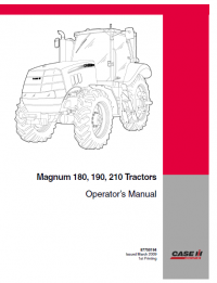 repair manual Case Magnum 180, 190, 210 tractors pdf Operator’s manual