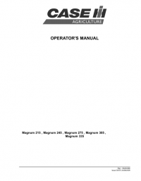 repair manual Case Magnum 215, 245, 275, 305 and 335 tractors pdf Operation manuals