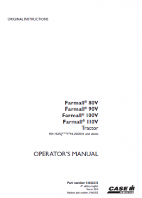 repair manual Case  80V, 90V, 100V, 110V pdf Operation manuals