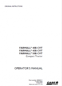 repair manual Case 40B, 45B, 50B CVT PDF operators manual