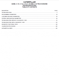 repair manual Caterpillar 3406E, C-10, C-12, C-15, C-16 and C-18 TS Truck Engine Troubleshooting Manual PDF