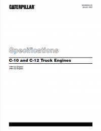 repair manual Caterpillar C-10 and C-12 Truck Engines Specifications Manual PDF