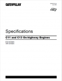 repair manual Caterpillar C-11, C-13 On-Highway Engines Specifications Manual PDF