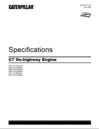 repair manual Caterpillar C7 On-Highway Engine Specifications Manual PDF