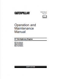 repair manual Caterpillar C7 On-highwat Engine Operation and Maintenance Manual PDF